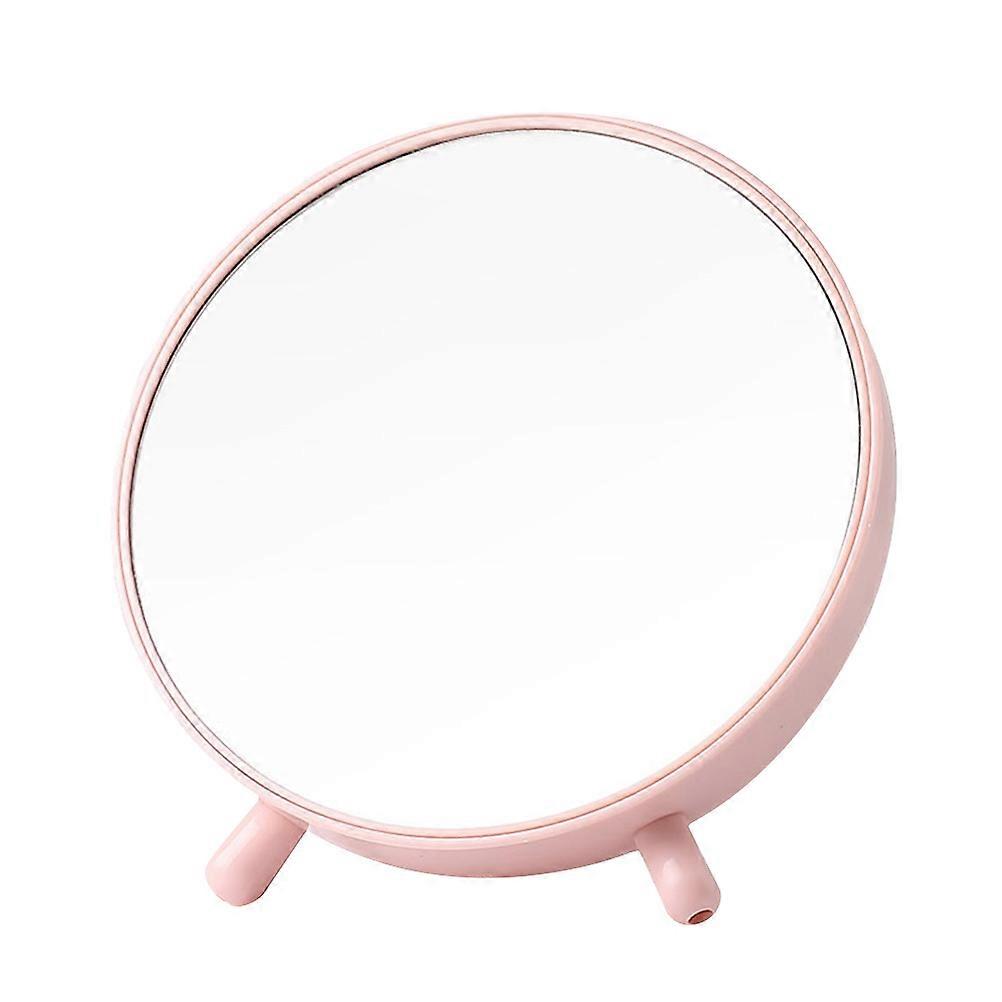 Compact Mirror Portable Small Nordic Design Round Shape Desktop Mirror With Stand 1Set
