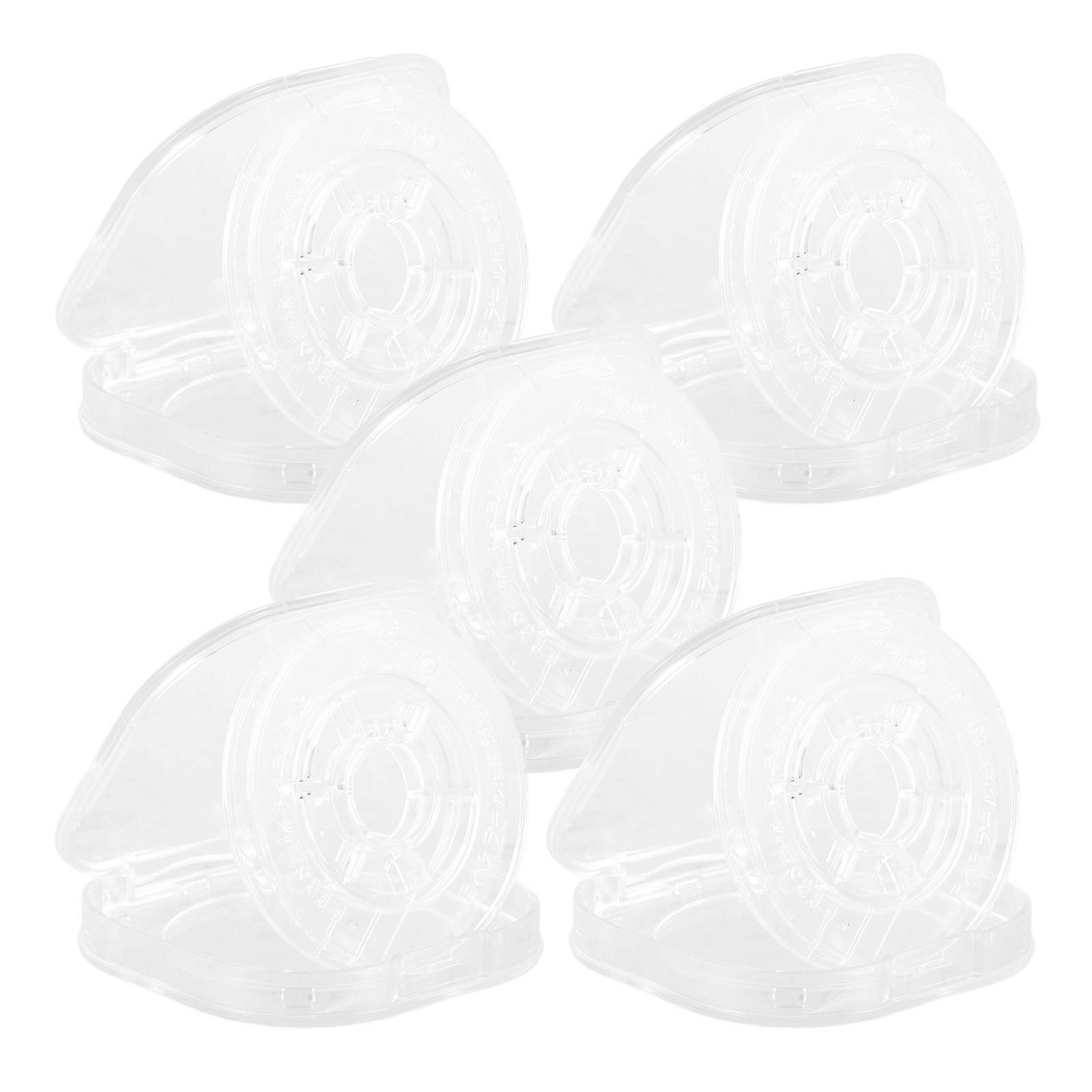 5kpl läpinäkyvät siiman järjestäjäkelat makean veden ja suolaisen veden käyttöön, helppo säilytys ja suojaus