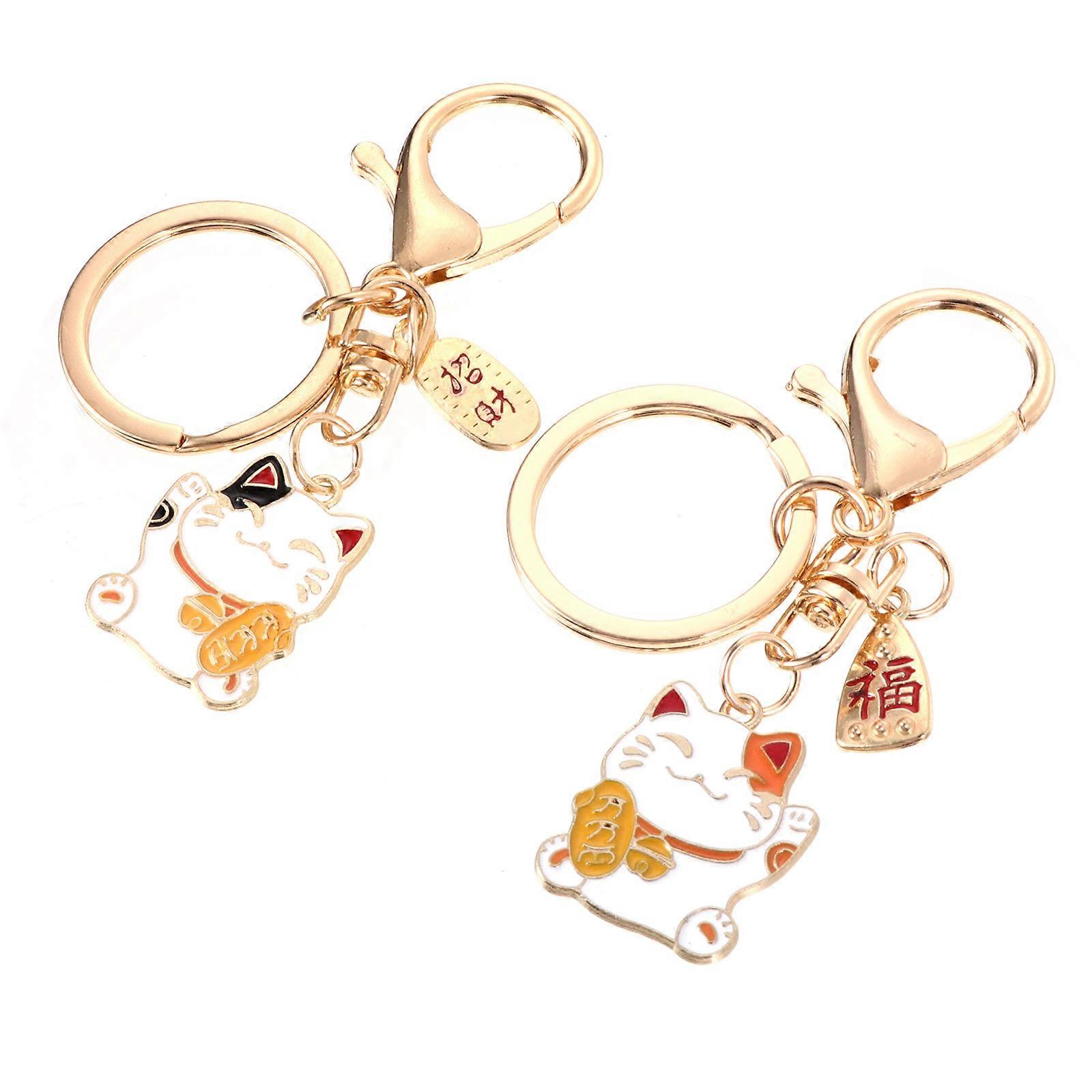 Decorative Keychain Portable Key Chains Stylish Handbag Charms For Purses 2Pcs