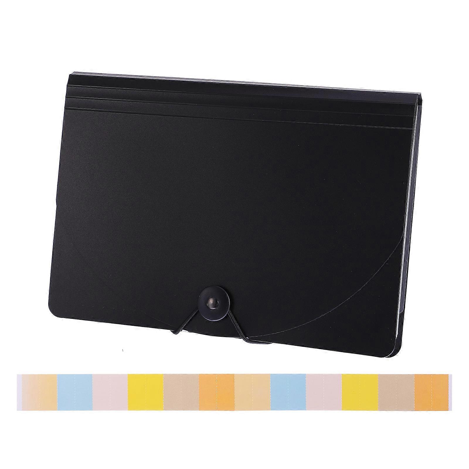 Windmill Accordion File Folder for Storage Use 13-Layer Document Bag Black