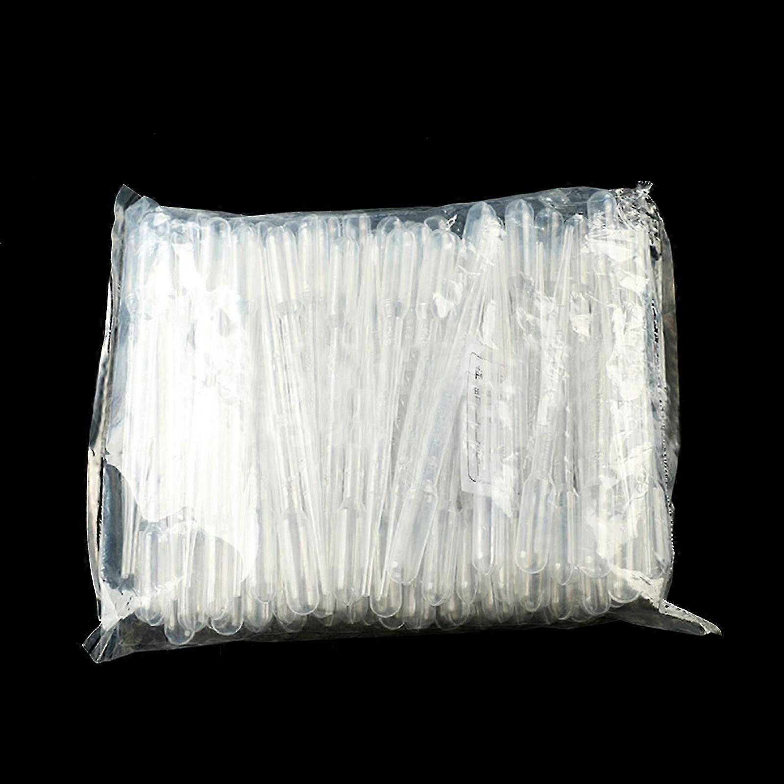 100x Disposable Pipettes 0.2/0.5/1/2/3/5ML Plastic Transfer Pipette Practical Pipettes Dropper for Science Experiments