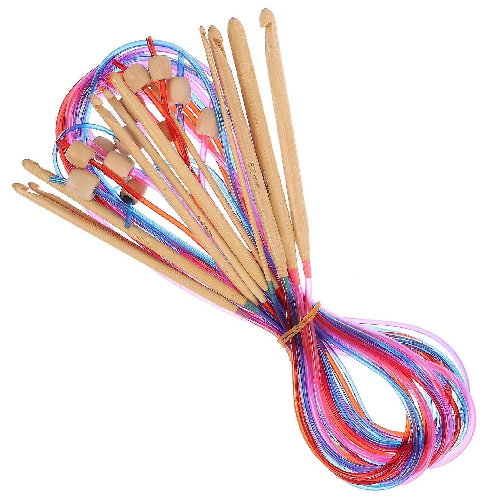 Yarn Crafts Weaving Tools Crochet Hooks For Beginners Craft Making Assorted Color 120x1.5cm Knitting 1 Set