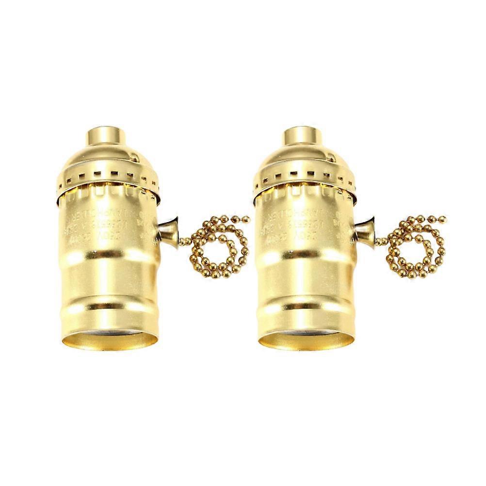 Lamp Base Vintage Lamp Socket Replacement Durable Light Holder For Diy Projects 2Pcs