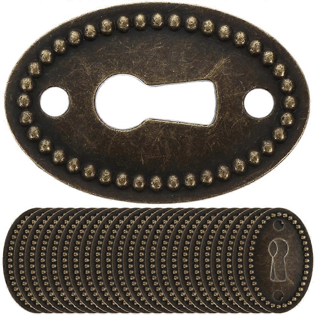 Keyhole Protector Keyhole Cover Plates Dark Brown Furniture Enhancement 24Pcs