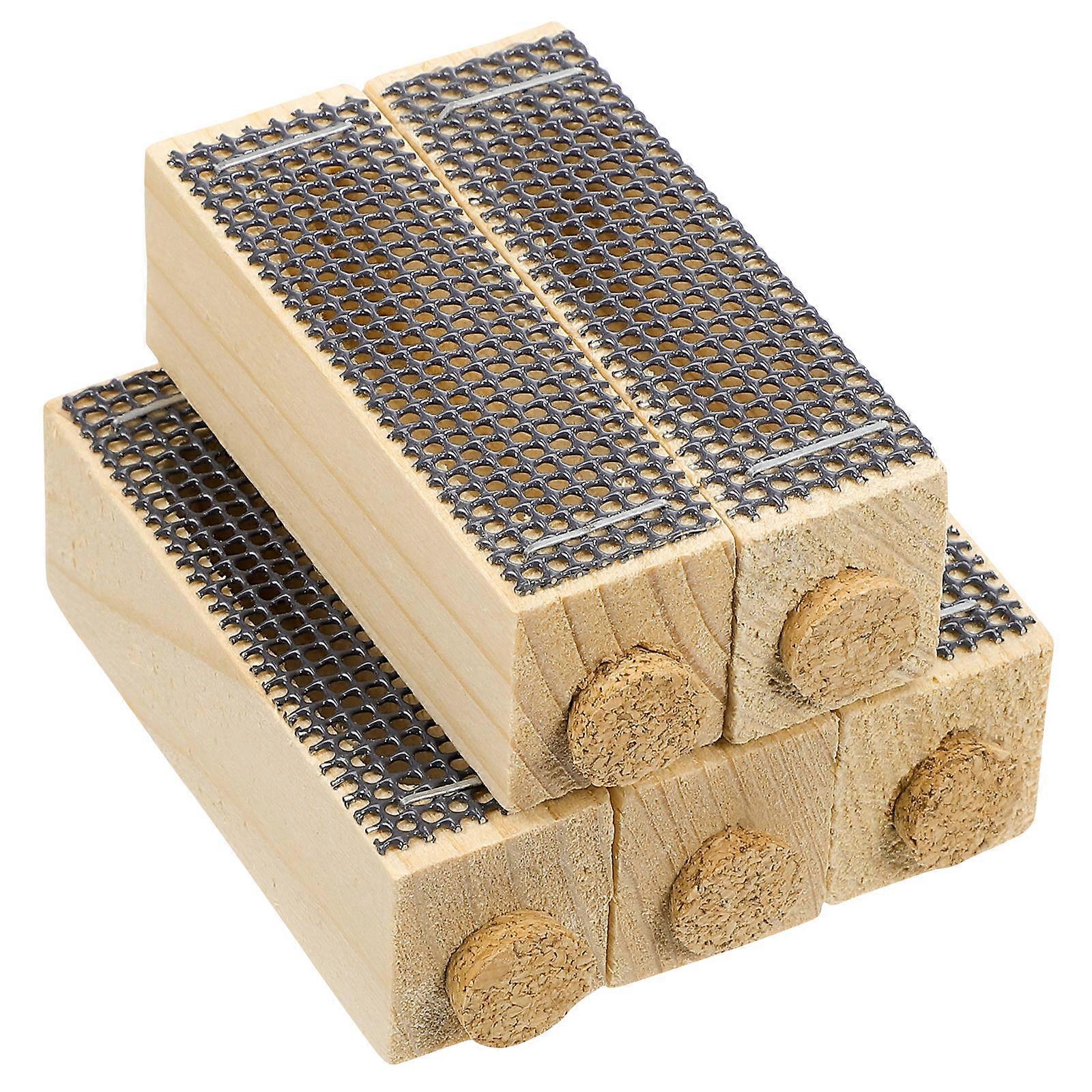 أقفاص ملكة خشبية للنحل الكاكي 6.00X2.00X2.00CM ملحق تربية النحل 5 مجموعات