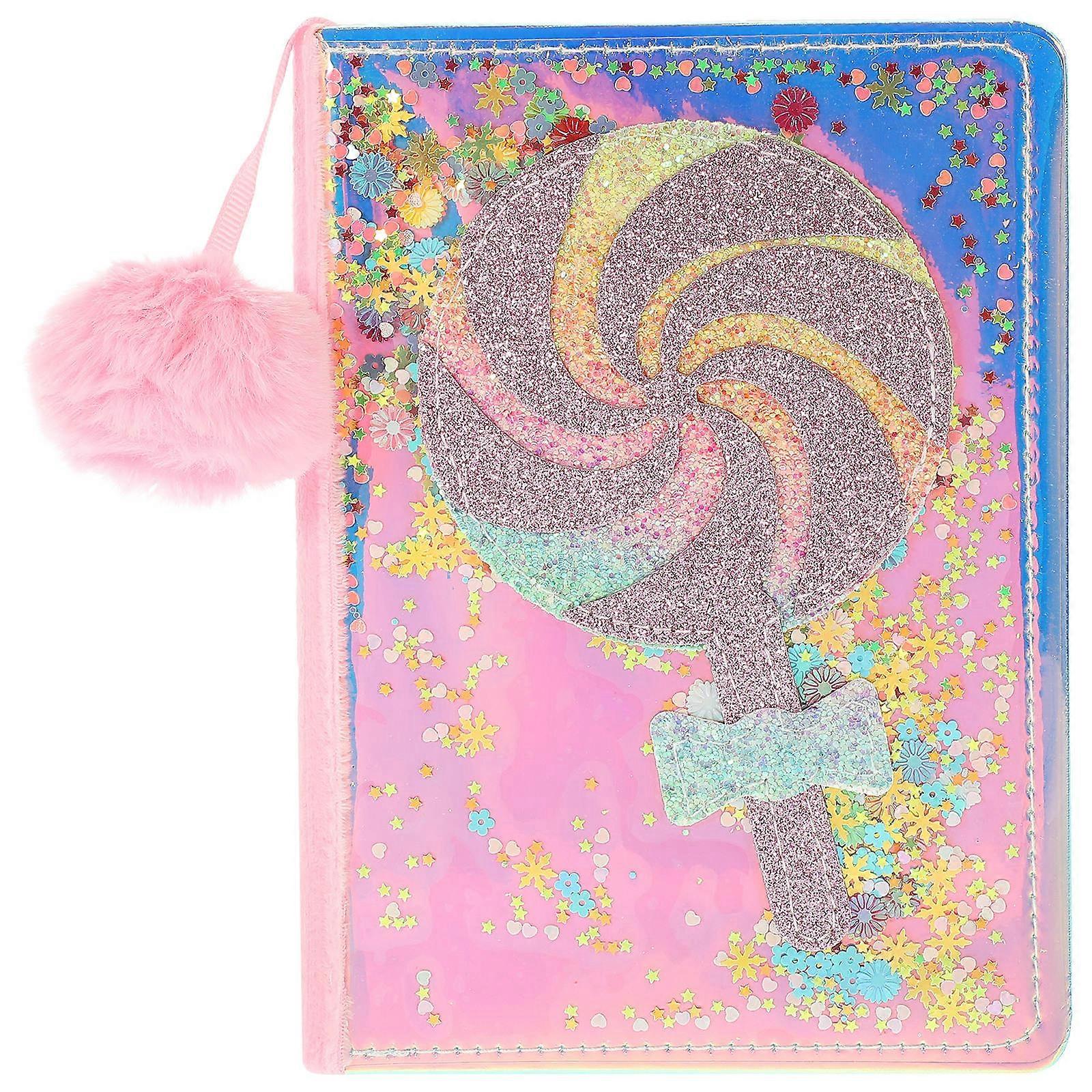 Journal Notebook Office Notebook Lollipop Shape Plush Material Recording Plans Trips 1Set