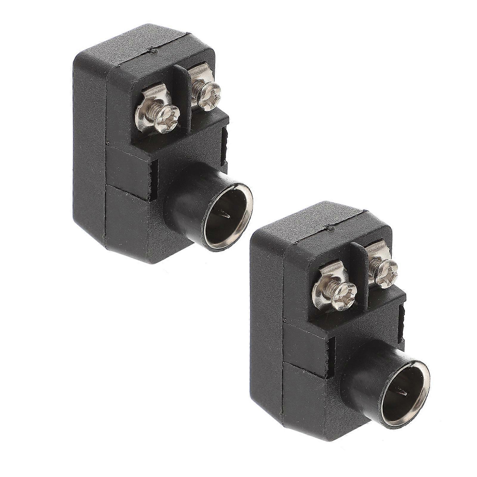Black Adapter for TV 2pcs 75 to 300 Ohm Signal Transformer with Metal ABS Material