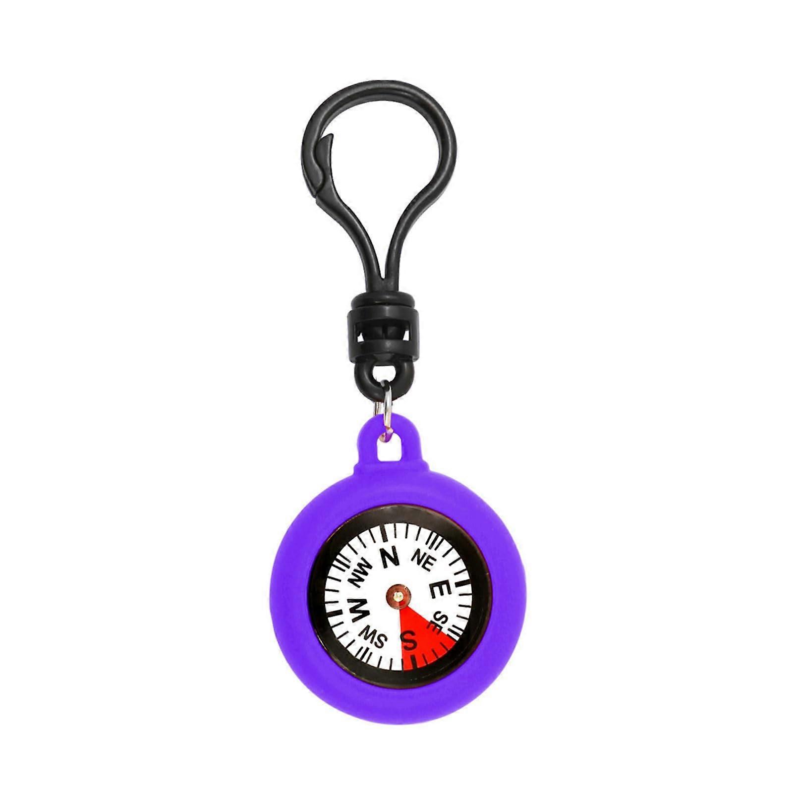 Round Compasses Professional Clear Covers Compasses Keychain Navigation Tool Camping Survival Hiking