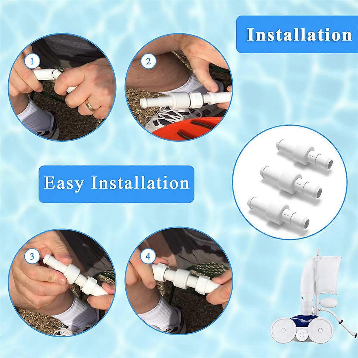 Pool Cleaner Hose Swivel D20 and Hose Nut D15 Kit Replace for Zodiac