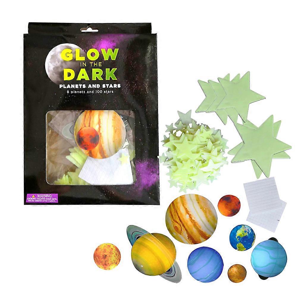 Explorar Adesivos de Planetas Luminosos Papéis de Parede Decoração de Teto de Quarto de Crianças 3D Forma de Lua Acrílico