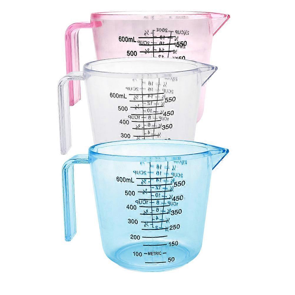 Liquid Measure Cup with Scale Mini Measuring Container for Kitchen Use 3Pcs