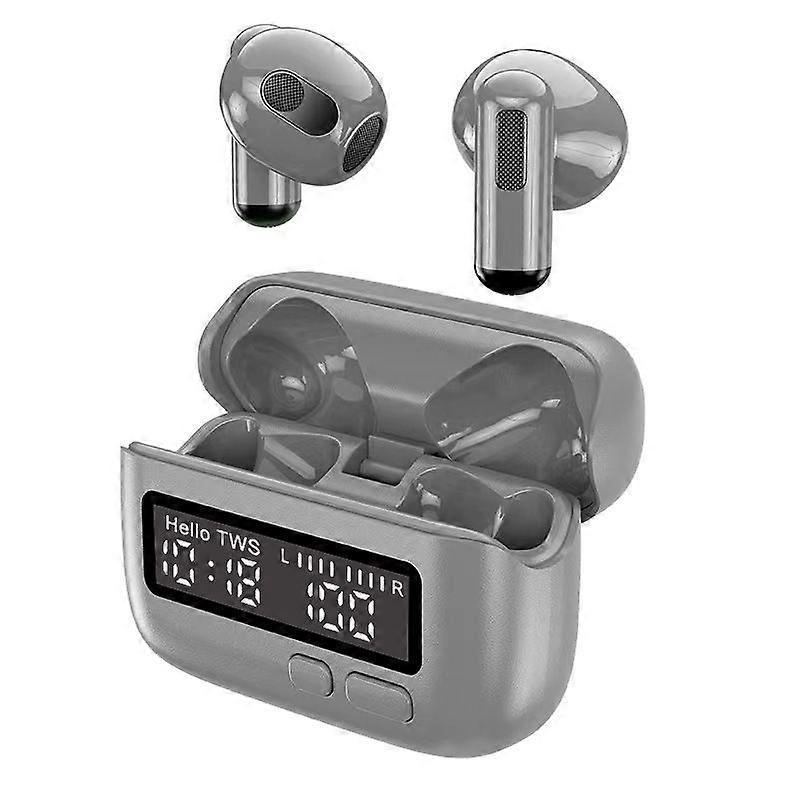 Portable Wireless Bluetooth Headset, Digital Clock (Grey)