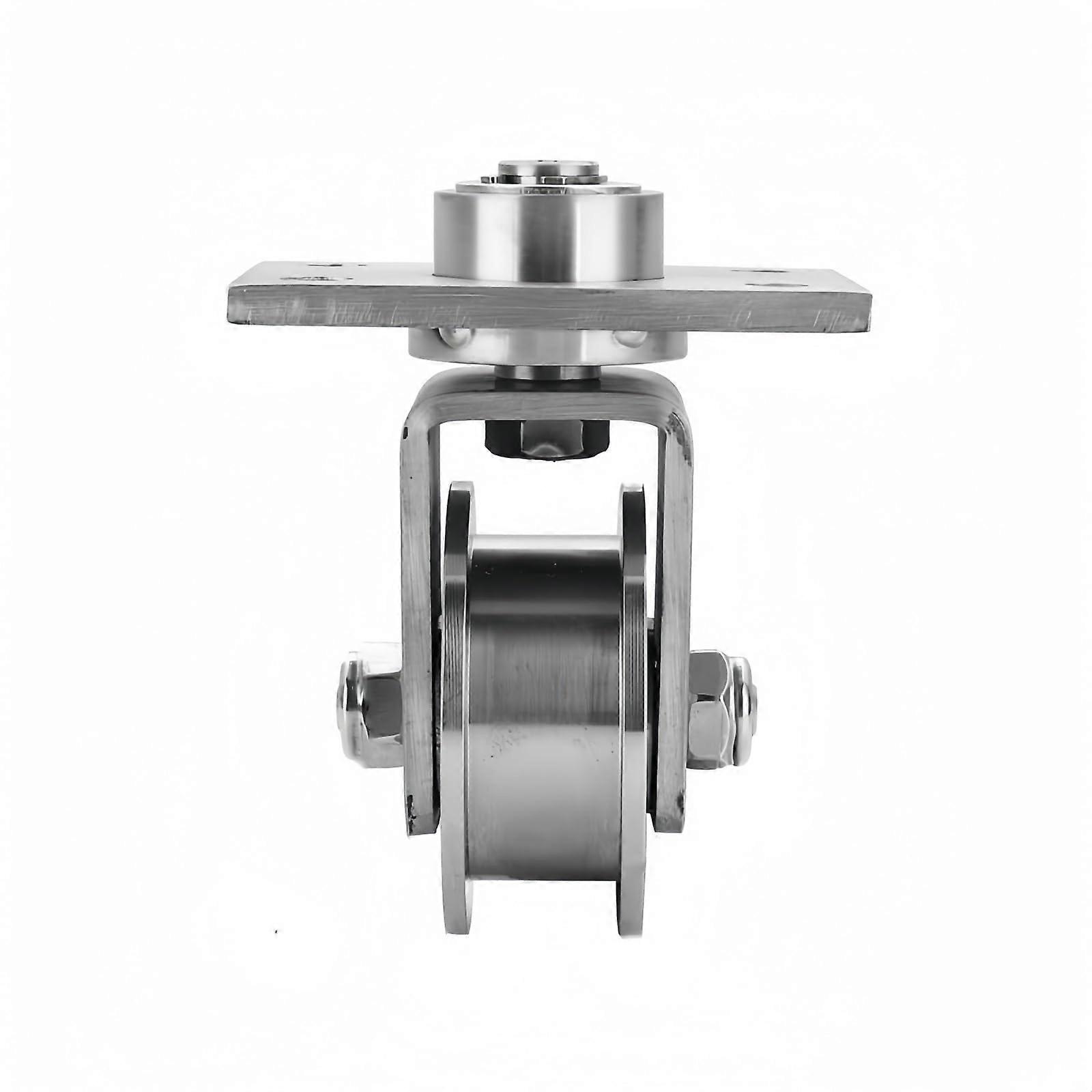 Rolls made of stainless steel, retractable rollers, 7.6 cm swivel wheel, 304 stainless steel, sliding gate wheels for rails