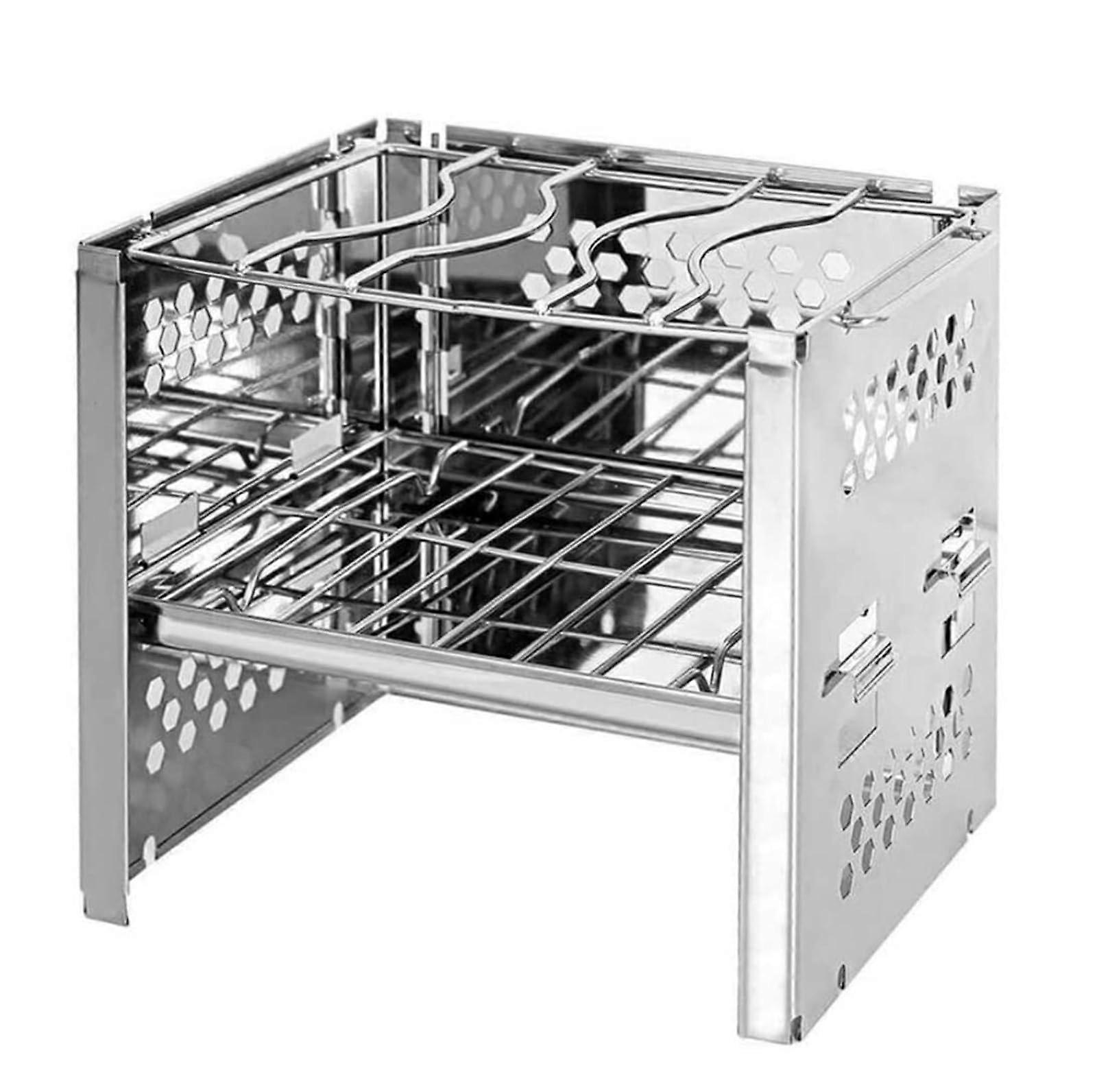 BBQ grill, folding grill for outdoor use, portable charcoal grill, stainless steel, foldable charcoal grill for camping use, oven, camping grill