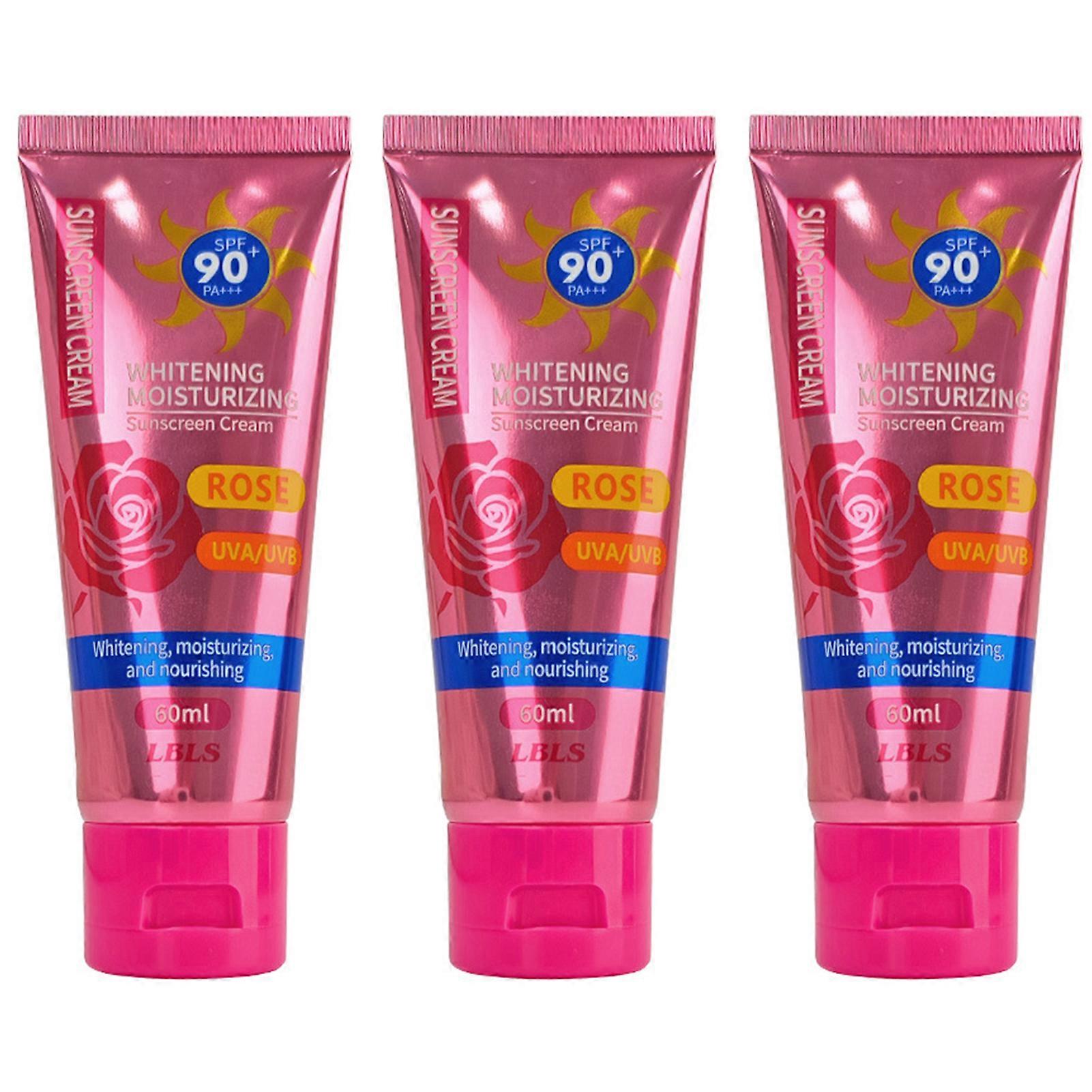 Rose Sunscreen SPF90+, Waterproof UVA/UVB Protection, Broad-Spectrum for Men & Women, Daily Use, Outdoor Activities