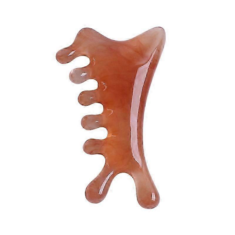 Body Meridian Massage Comb Resin Five Wide Tooth Comb Acupuncture Therapy Blood Circulation Anti-static Smooth Hair Comb