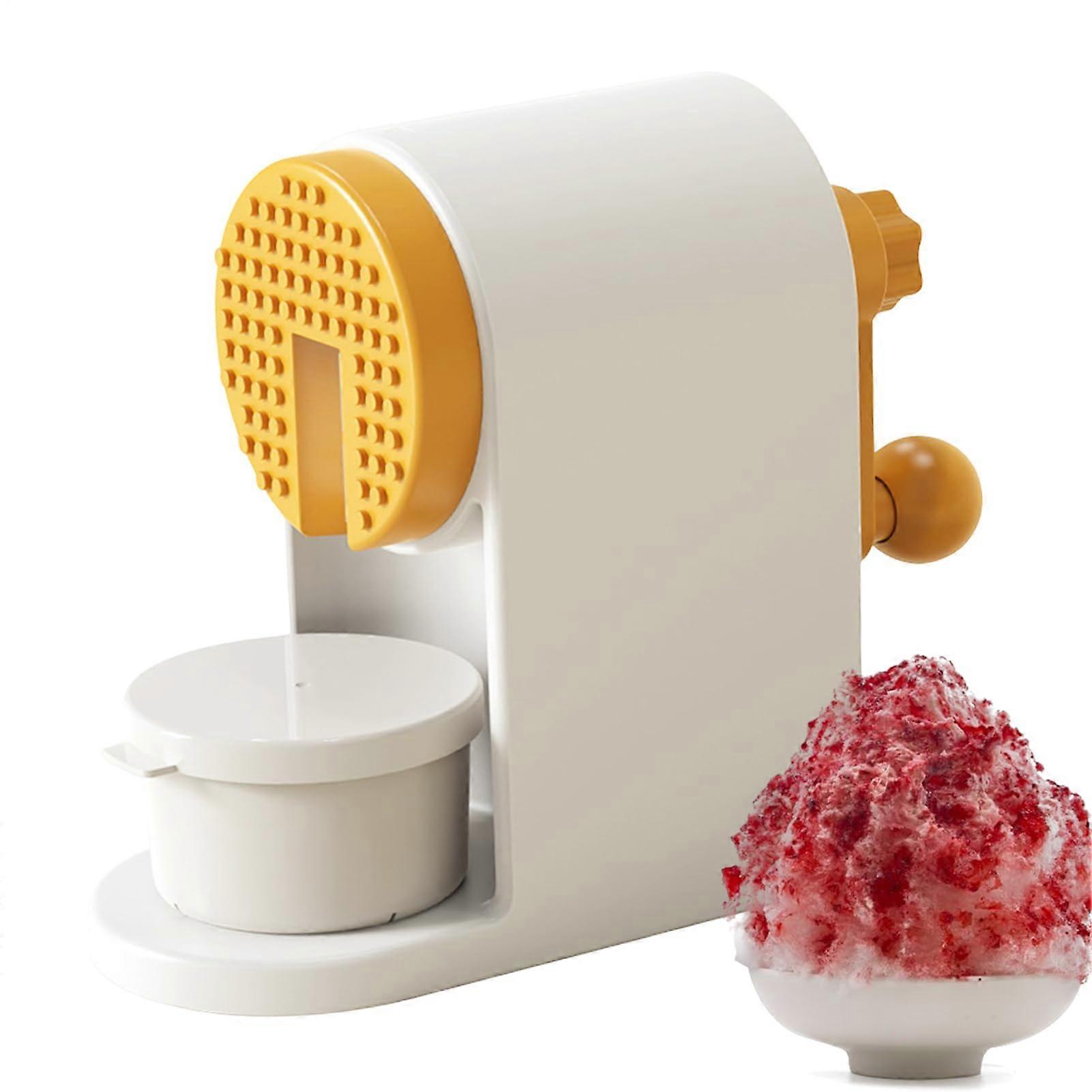 Shaved Ice Machine Stainless Steel Manual Crank Ice Maker Portable Snow Cone Crusher for Events and Snack Bars