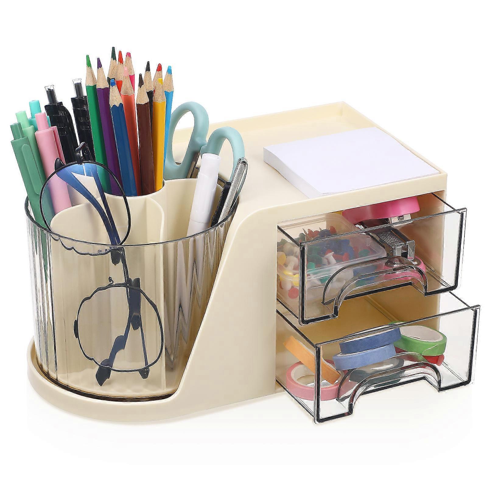 Desk Stationery Box Pen Container Office Desk Workspace Organization Sleek and Modern 1Set