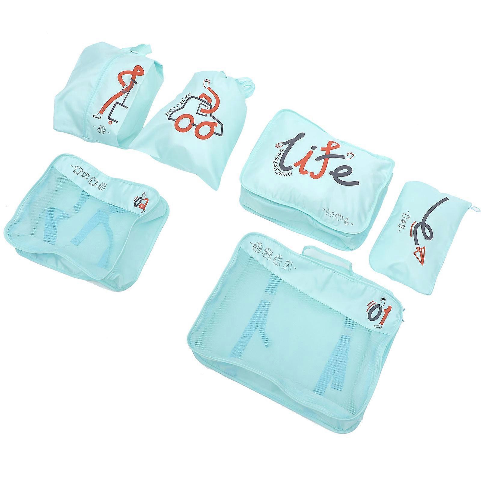 Packing Organizers For Luggage Travel Sorting Bags Cable Management Polyester Rectangular With Handle 1 Set