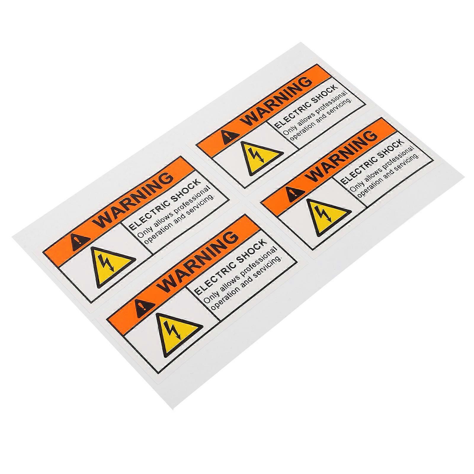 High Voltage Warning Labels Electrical Signs Adhesive PVC Indoor Use 4Pcs