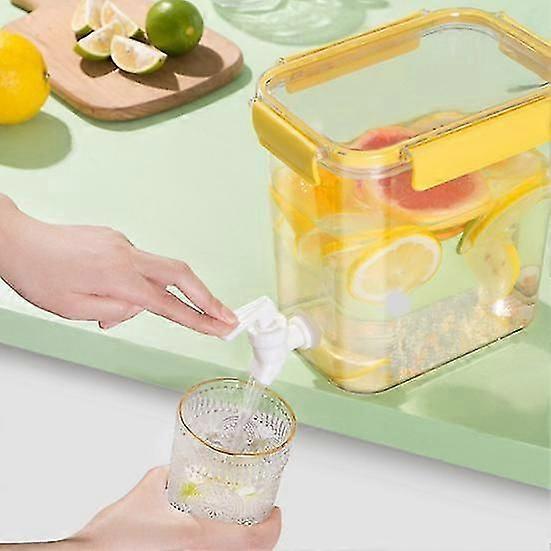 3.5L 4.5L Beverage Dispenser Anti-blocking Multipurpose PET Durable Nozzle Fridge Drink Dispenser for Summer