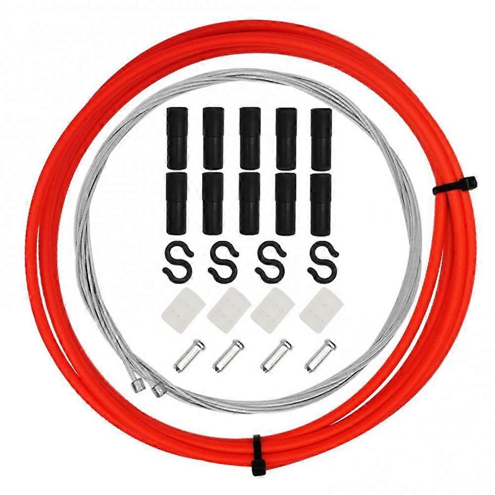 Universal Bicycle Brake Cable 2/2.5M for Mountain Bikes - Red Shift Gear Line Set, Compatible with Various Models