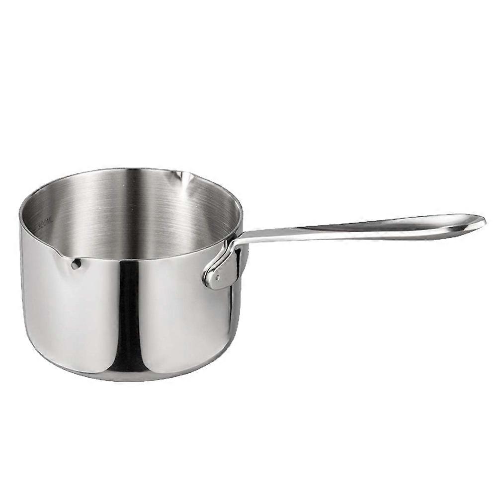 Stainless Steel Milk Saucepan 900ml Silver Color for Kitchen Use and Leak Proof