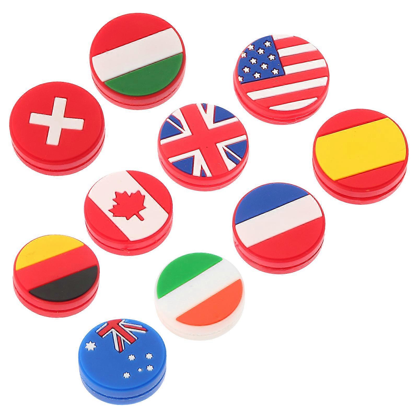 Tennis Racket Vibration Dampeners Silicone Material Round Shape Stability Enhancement for Tennis Match 10Pcs