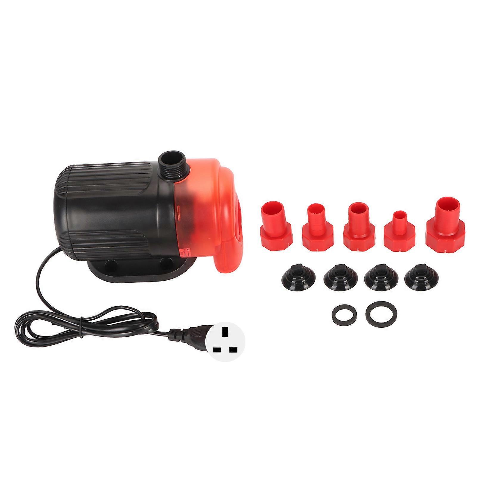 Fish Tank Submersible Pump Large Flow High Head Flow Adjustable Bottom Suction Aquarium Circulating Filter Water Pump UK Plug 220V 50W