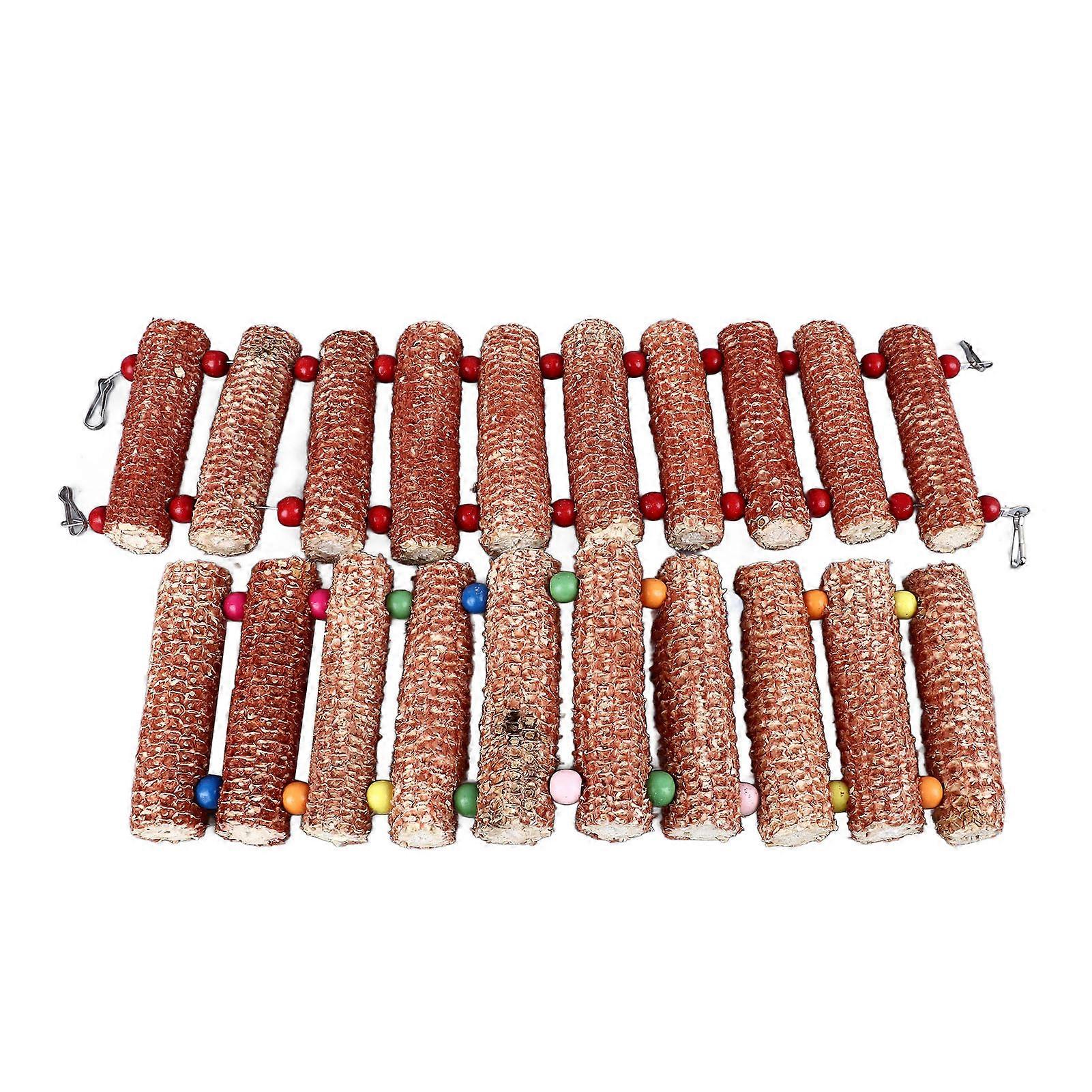Hamster Ladder Toys Rabbit Climbing Toys Safe Corn Suspension Bridge Toys Anxiety Reduction Chewing Toys for Rabbits