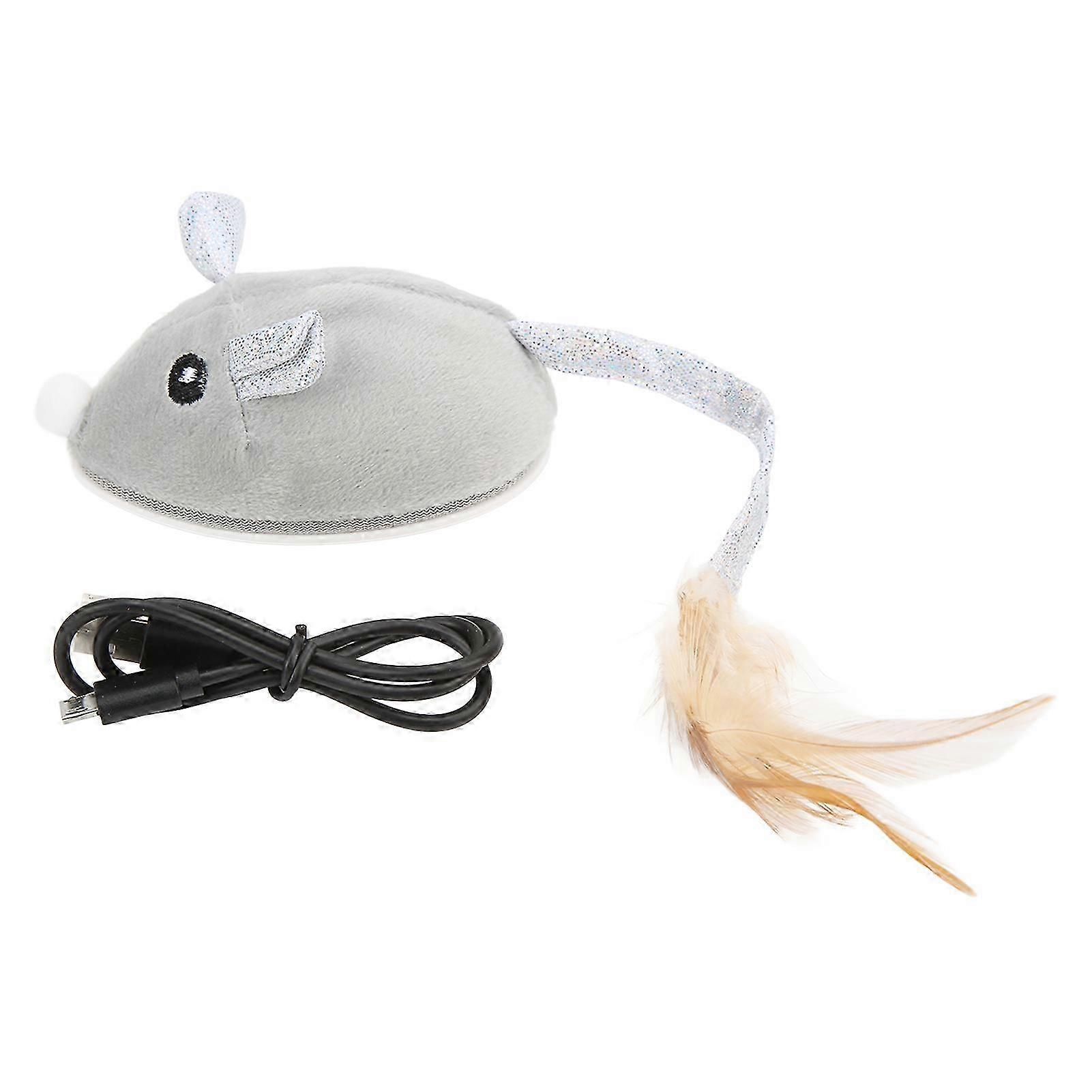 Interactive USB Charging Cat Mouse Toy for Indoor Kittens - Automatic Moving Safe Design
