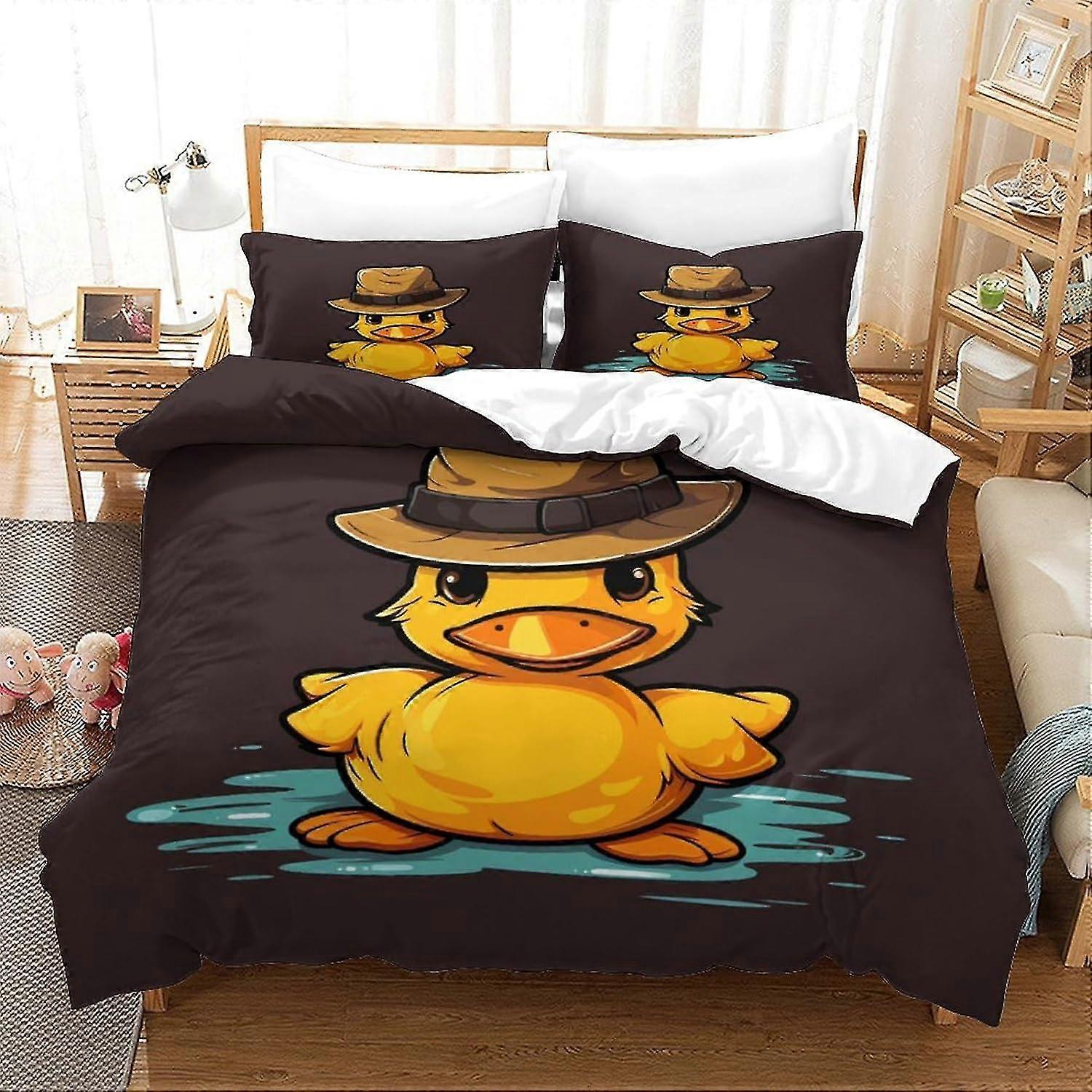 Mignon canard jaune bébé ensemble de matelas - 3 pièces matelas de bain d’eau décoratif moderne