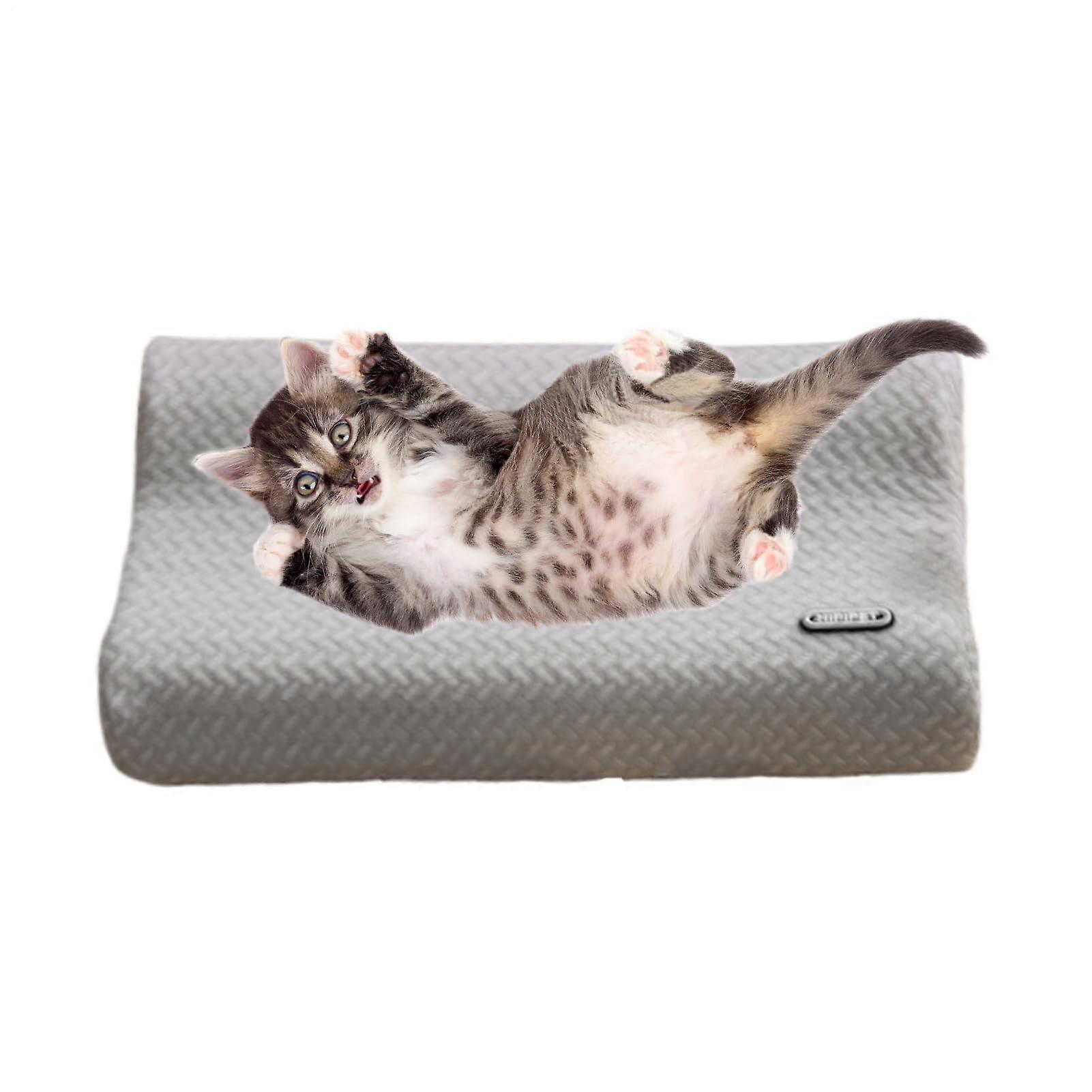 Cushion for Cats Small Dog Calming Pillow Machine Washable, Cooling Dark Gray