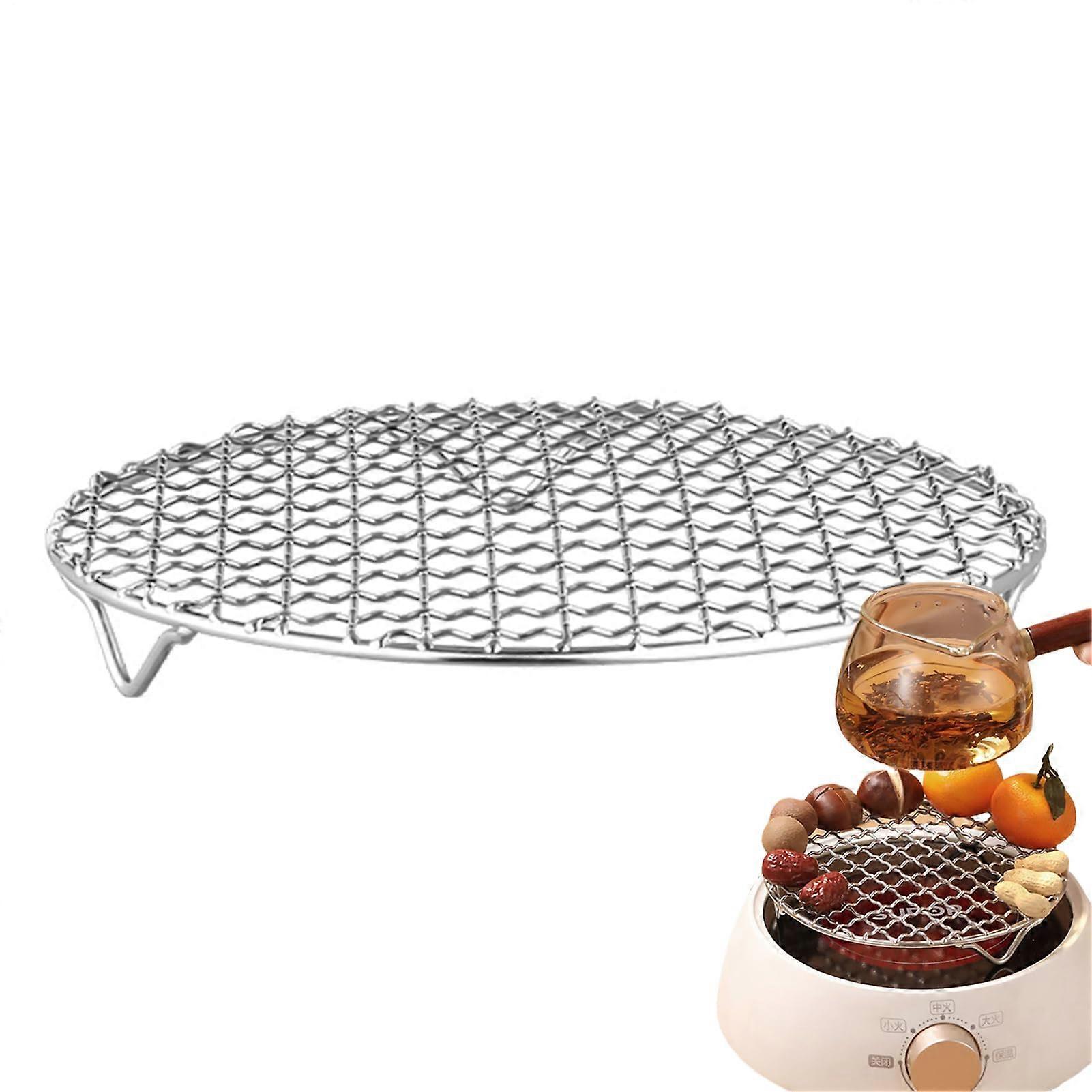 Stainless Steel Grill Grate | Portable Heavy-Duty Cooking Rack for Campfire Cooking 16.5 cm
