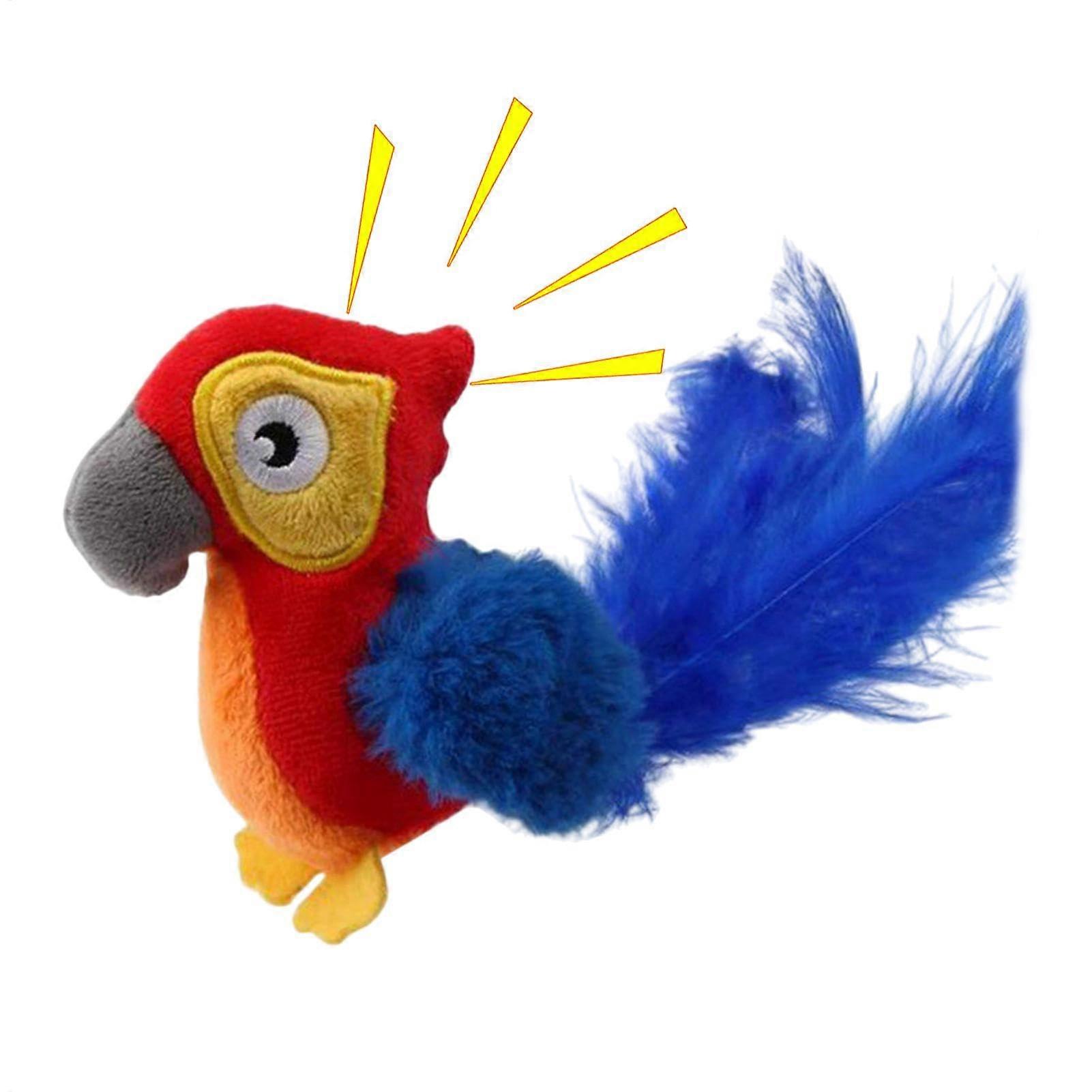 Chirping Bird Cat Toy, Plush Interactive Bird,  for Lonely Cats