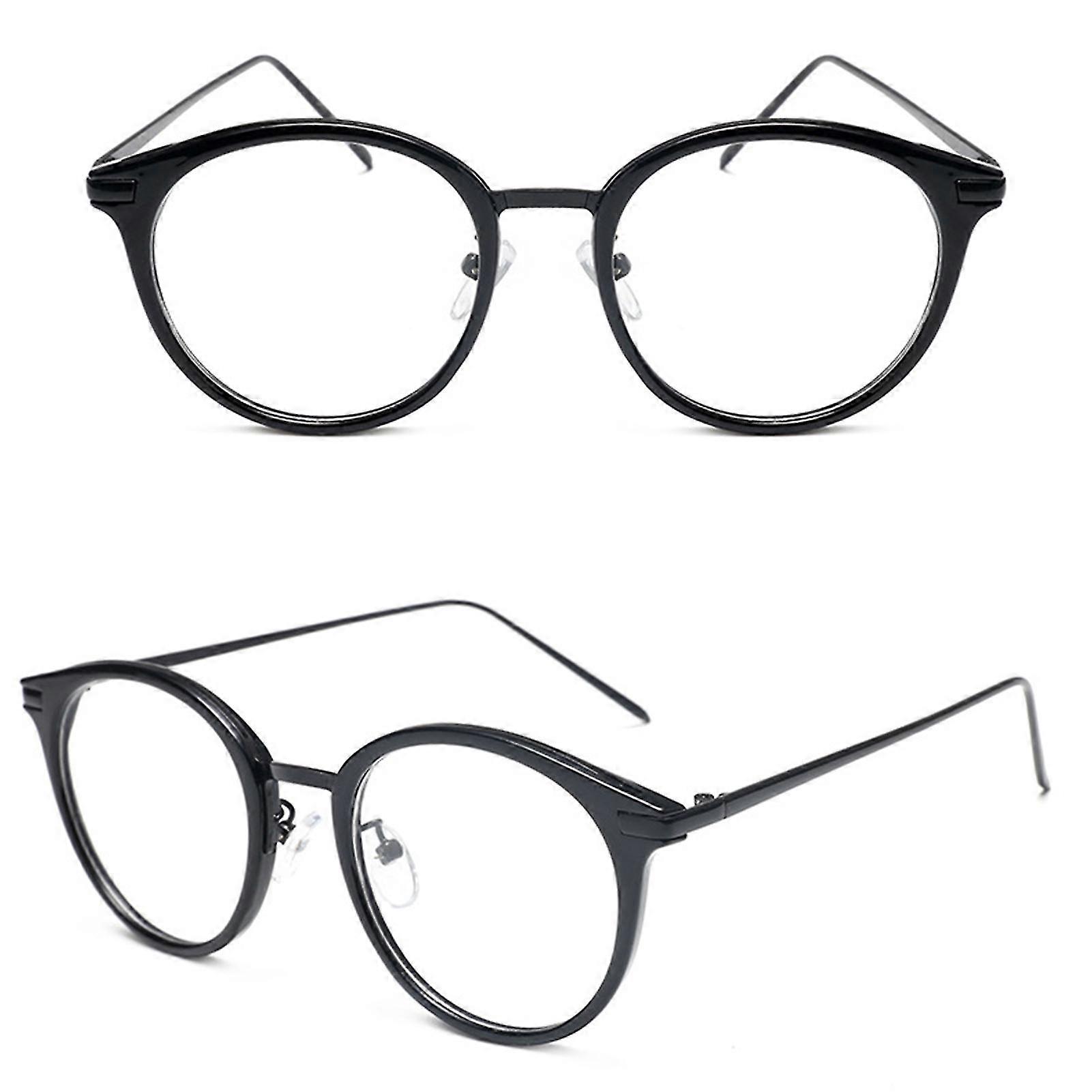 2025 Computer Blue Light Glasses Round Frame Anti Eyestrain & Glare Spectacles for Gaming Reading Students