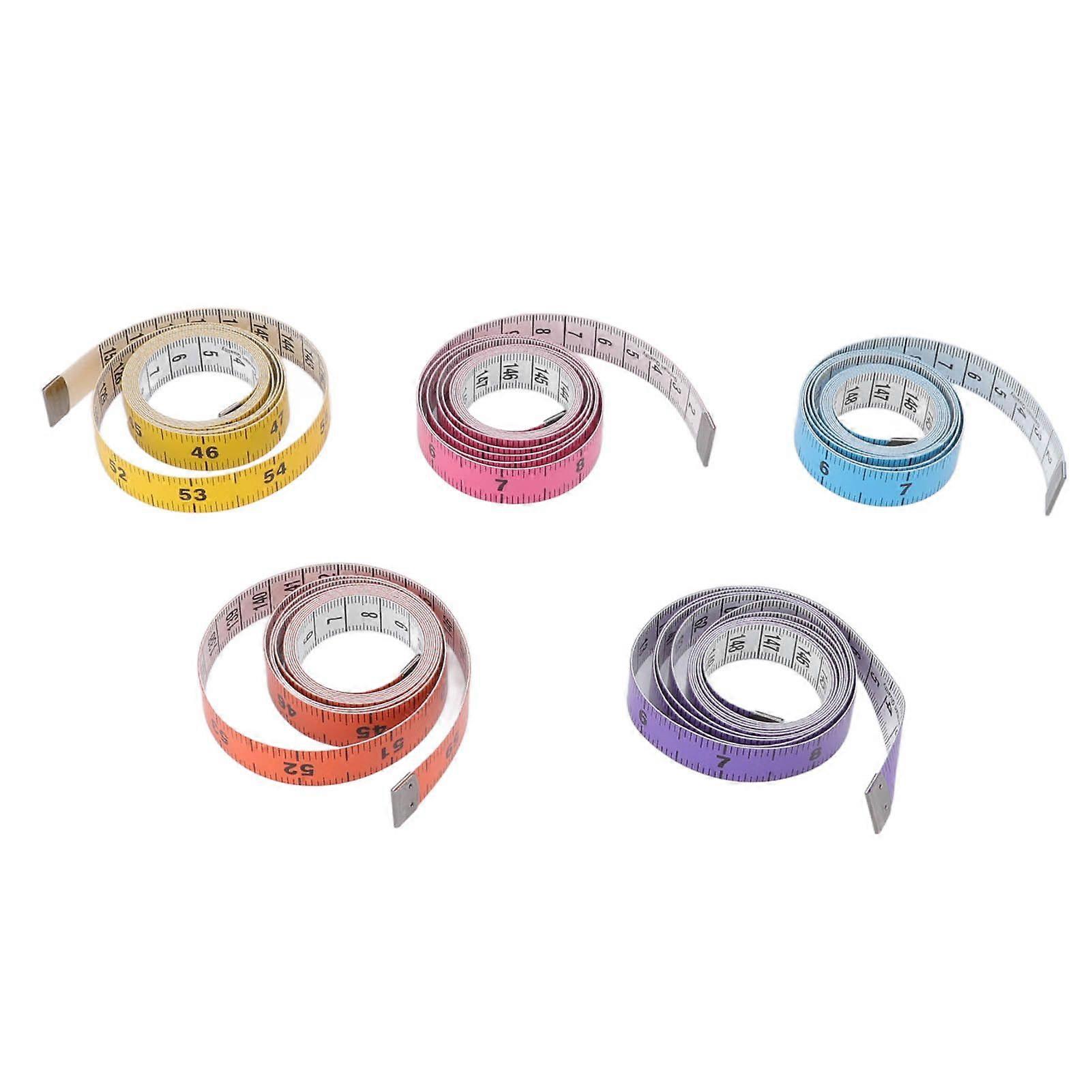 2025 Senaste Modell 5st Färgglad Kropp Måttband 150cm 60in Lång Tum