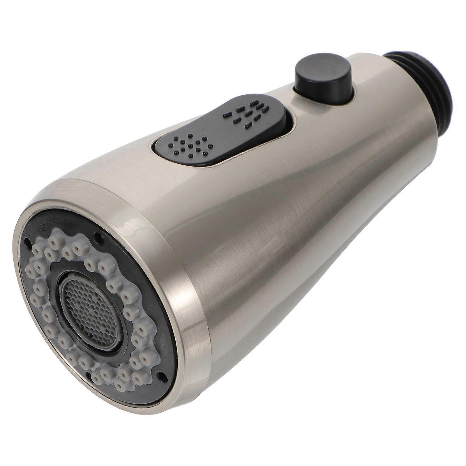 Kitchen Use Pull Down Faucet Nozzle Silver with 3 Function Settings Replacement