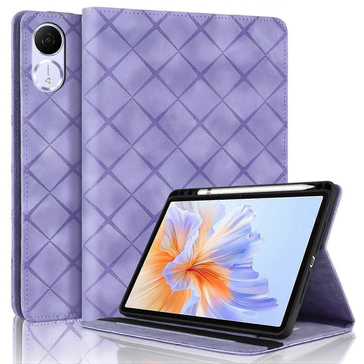 Embossed Leather Case For Honor Pad V9 11.5 - Purple