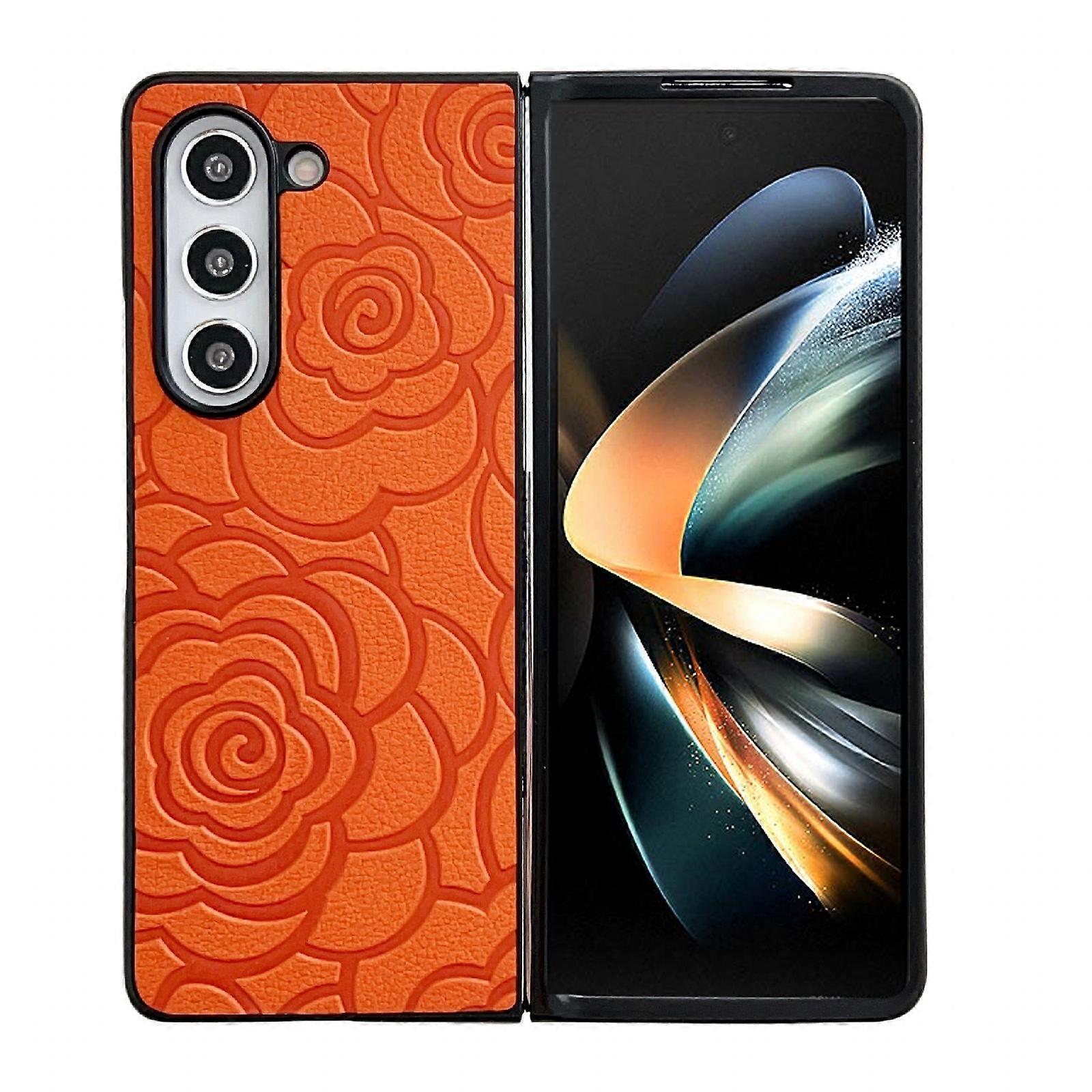 Impression Flower Pattern Protective Phone Case