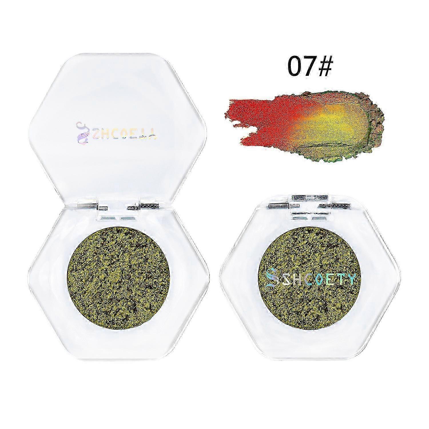 マーメイドホログラフィックグリッターダイヤモンドハイライターメイクアップアイシャドウ、ブライトパープルエメラルドグリッターアイシャドウ