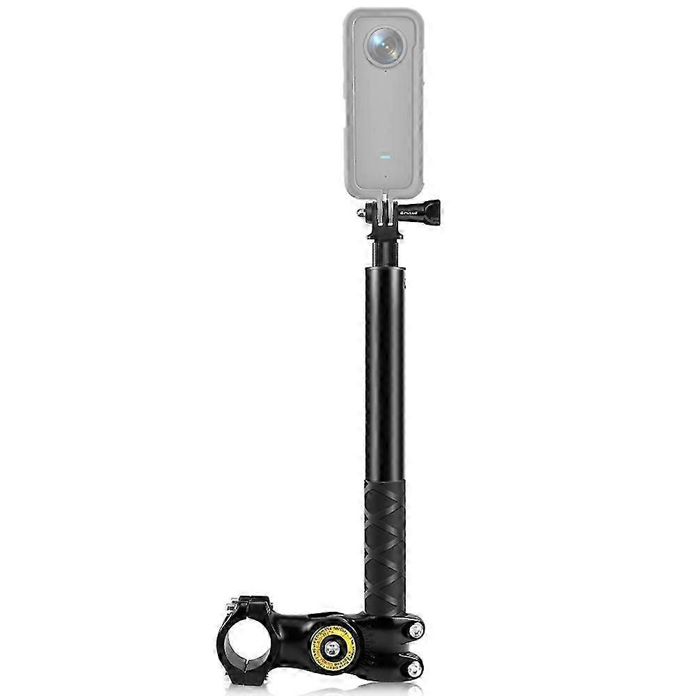 PULUZ PU817 Motorcycle Bike Selfie Stick Handlebar Mount Camera Bracket 27.9cm-113.5cm Adjustable Length with 1/4 Inch Screw & Sports Camera Mount Ada