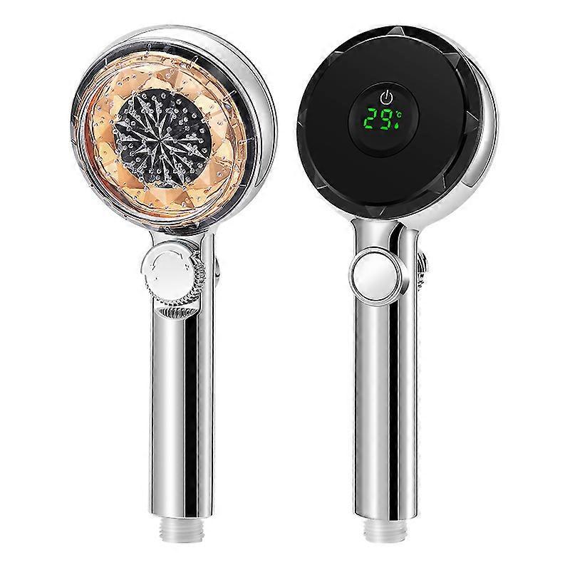 Digital Hand Shower with Temperature Display, High Pressure Filtered Bath Shower