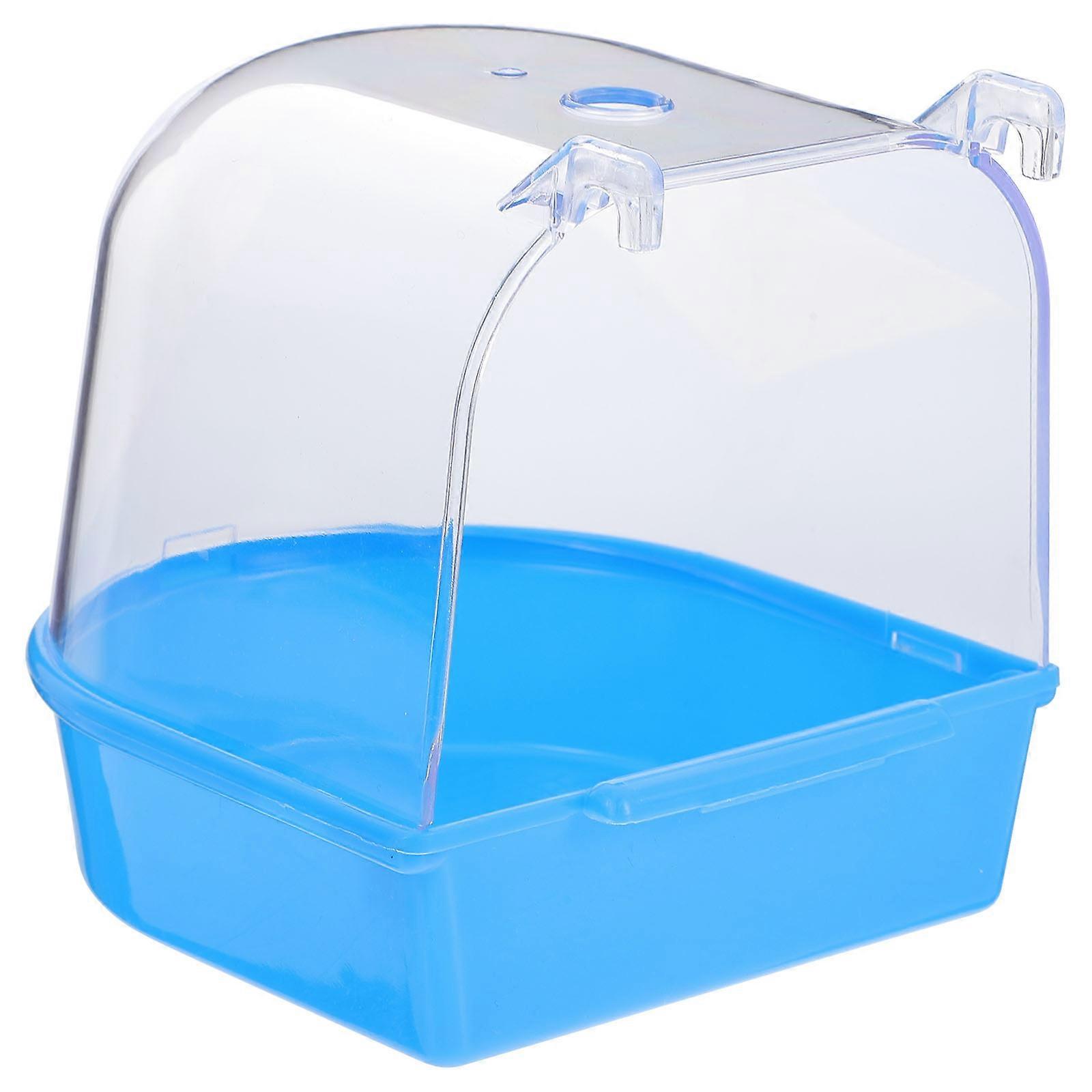 Plastic Bird Bath Cage Accessory for Small Birds – Suitable for Canaries, Budgies, and Parrots