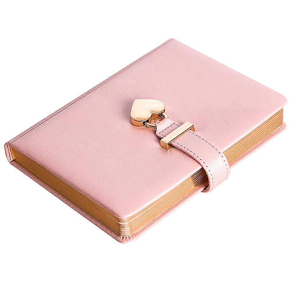 Pink Writing Notebook with Lock for Journaling and Sketching A4 Size