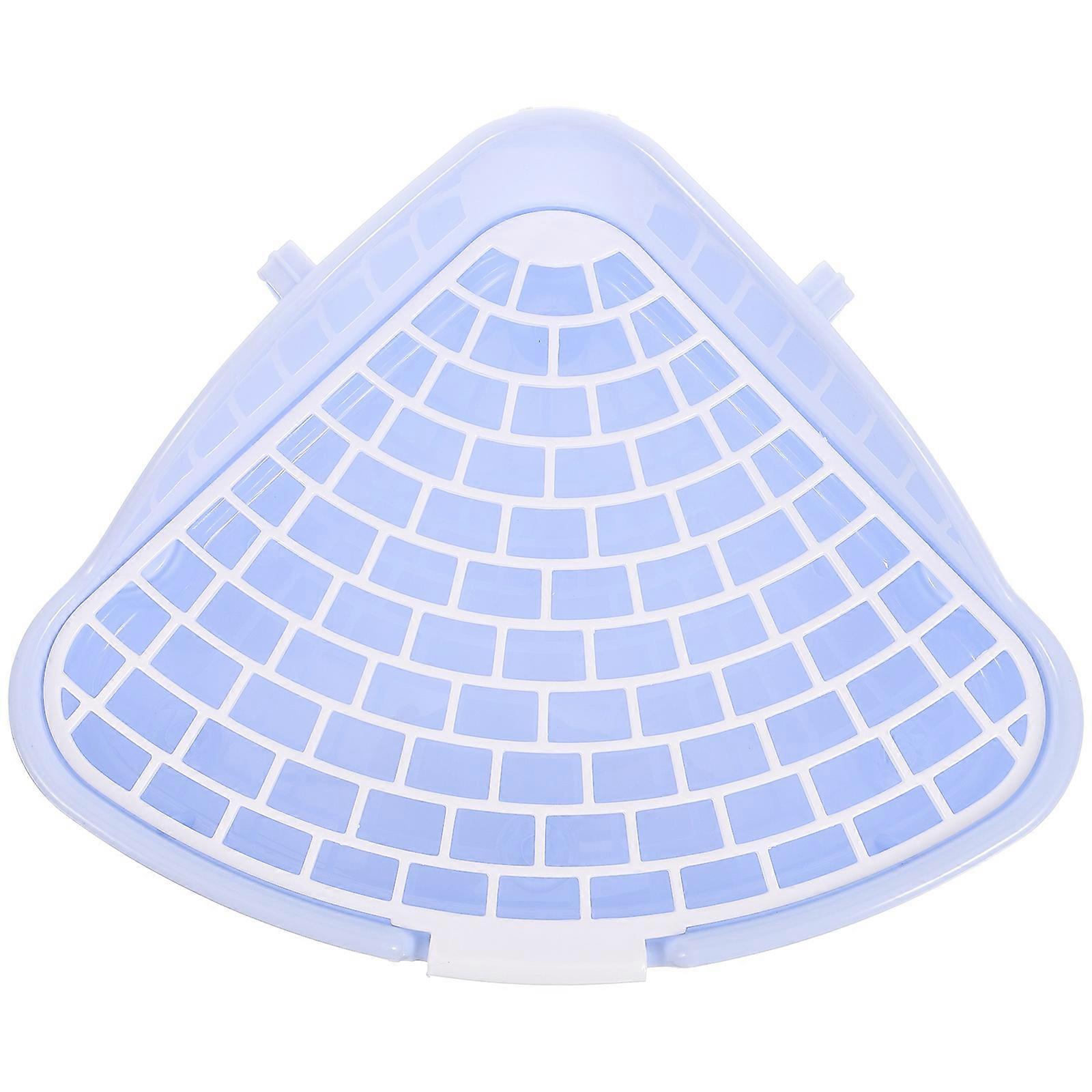 Triangle Rabbit Litter Box Trainer with Raised Edges, Non Slip Base, Thick Bottom, Pet Toilet Tray for Bunny, Guinea Pig, Chinchilla, Ferret, Splash