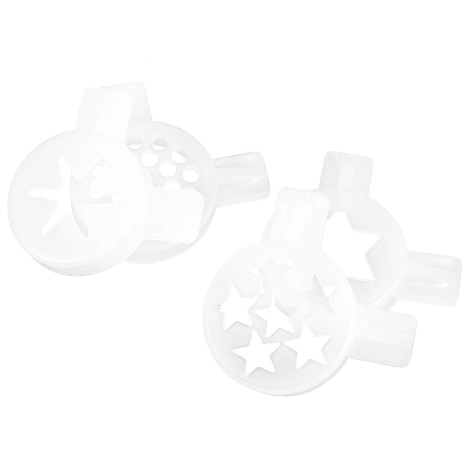 4pcs Ice Cream Machine Nozzles – Star, Snowflake & Jungle Noodle Shapes for Home and Professional Use