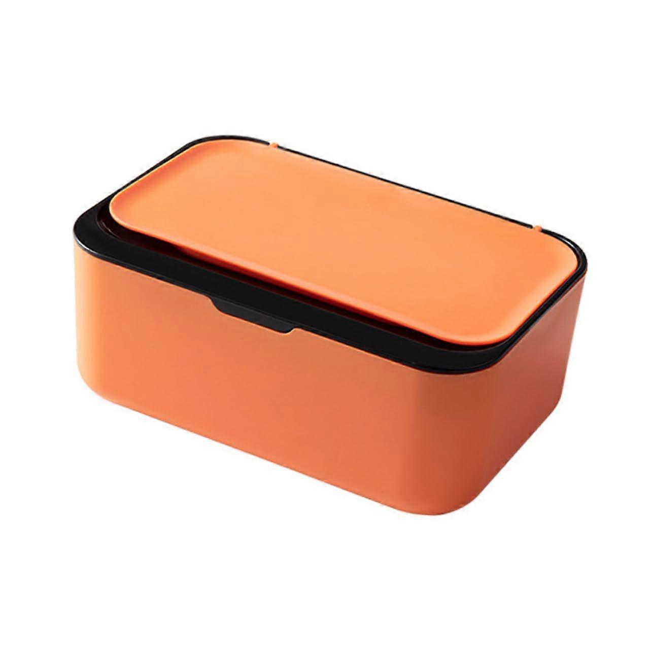Household wet wipes organizer for desk, sealed storage case with open lid, durable and odor