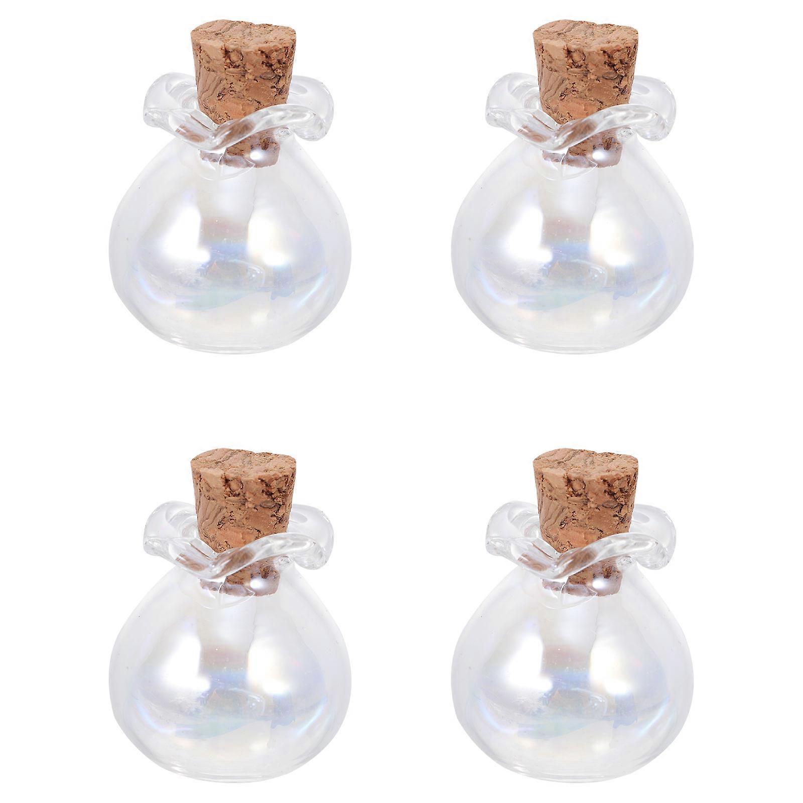 Message Jar Mini Jars With Cork Lids Delicate Wishing Bottles For Living Room 2X18cm 5Pcs