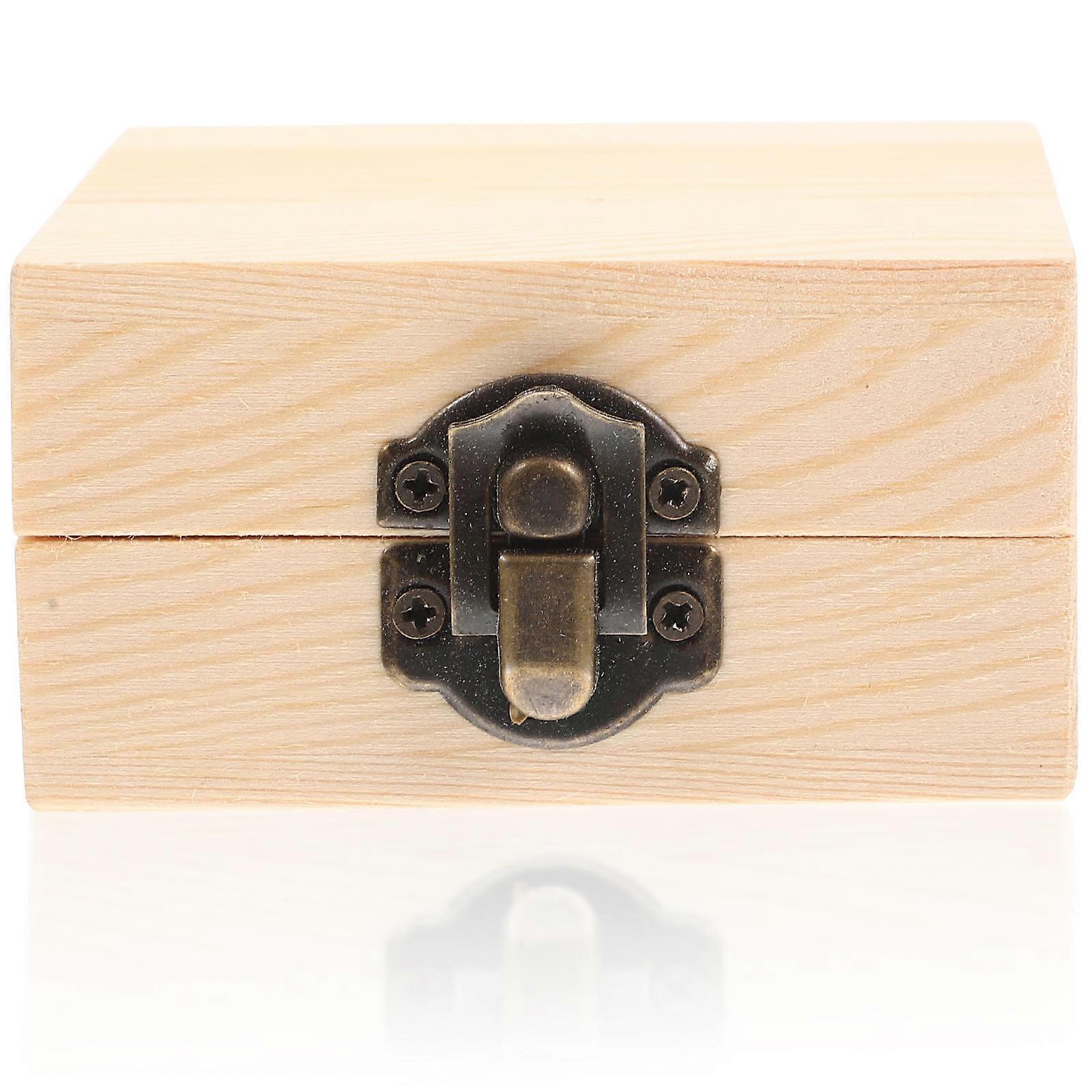 Essential Oil Case Essential Oil Bottle Case Wrapping Wood Box Aromatherapy Enthusiasts 3.3×3.3×1.7in 1Set